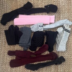 Pink Leg warmers, knee high socks , tights Black, Gray, Pink, Burgundy, bundle